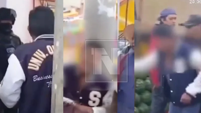 (VIDEO): Capturan y casi linchan a un sujeto que fue hallado infraganti robando mercadería