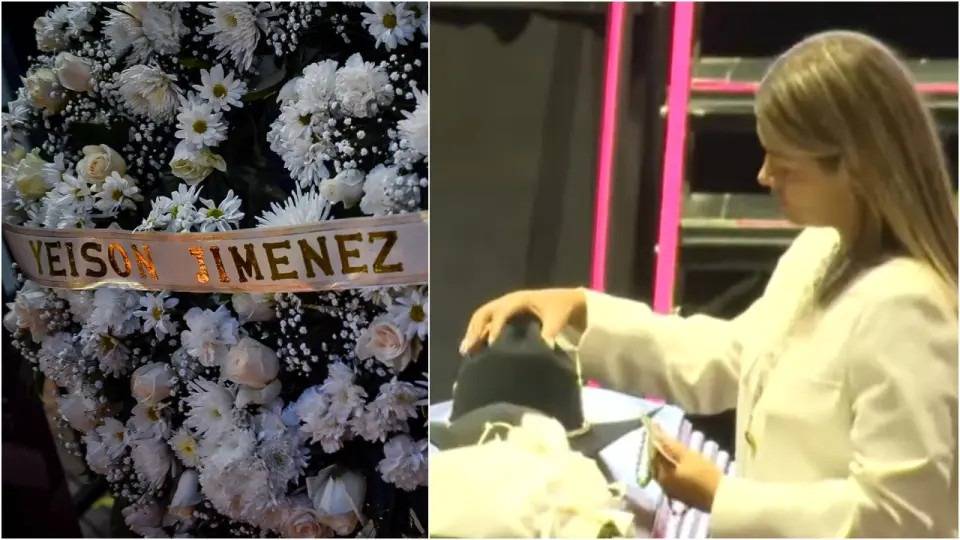 El último adiós al "Aventurero": El desgarrador gesto de la viuda de Yeison  Jiménez en su homenaje póstumo| Red Uno de Bolivia