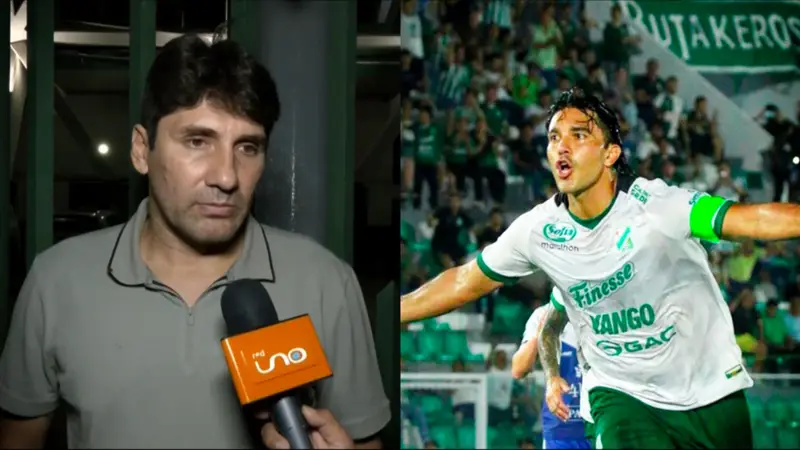 Izquireda: Ronald Raldes en diálogo con la Red Uno de Bolivia. Derecha: Marcelo Martins tras anotar su doblete con Oriente. Foto: Red Uno de Bolivia y Club Deportivo Oriente Petrolero. Izquireda: Ronald Raldes en diálogo con la Red Uno de Bolivia. Derecha: Marcelo Martins tras anotar su doblete con Oriente. Foto: Red Uno de Bolivia y Club Deportivo Oriente Petrolero.