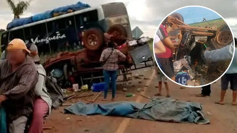 Fotos: ¡Explotó una llanta! Un muerto y varios heridos tras grave accidente de un bus en la ruta La Paz - Riberalta