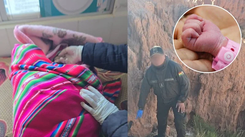 Abandonan a una bebé de 10 horas de nacida cerca de un barranco en la carretera a Viacha, La Paz