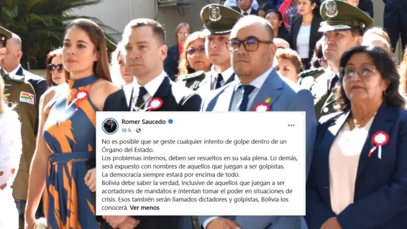 Romer Saucedo: “No es posible un intento de golpe dentro de un Órgano del Estado” Romer Saucedo: “No es posible un intento de golpe dentro de un Órgano del Estado”