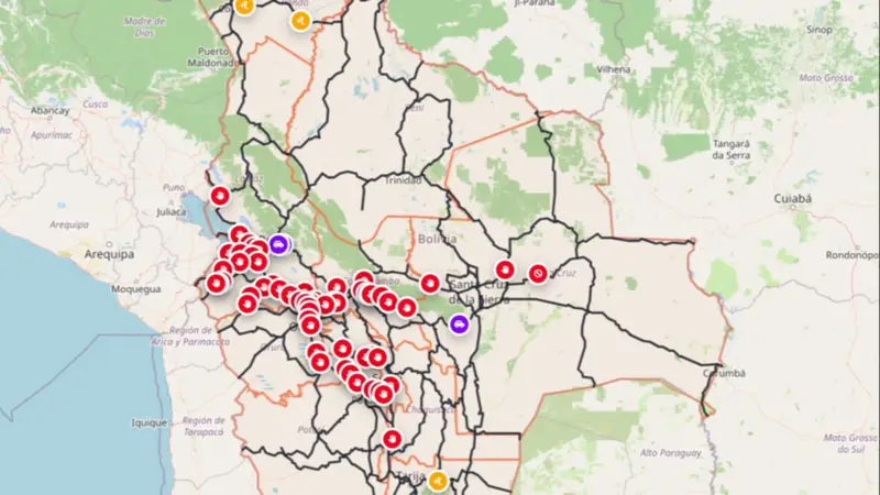 Revise el mapa de transitabilidad: persisten los bloqueos en carreteras del país