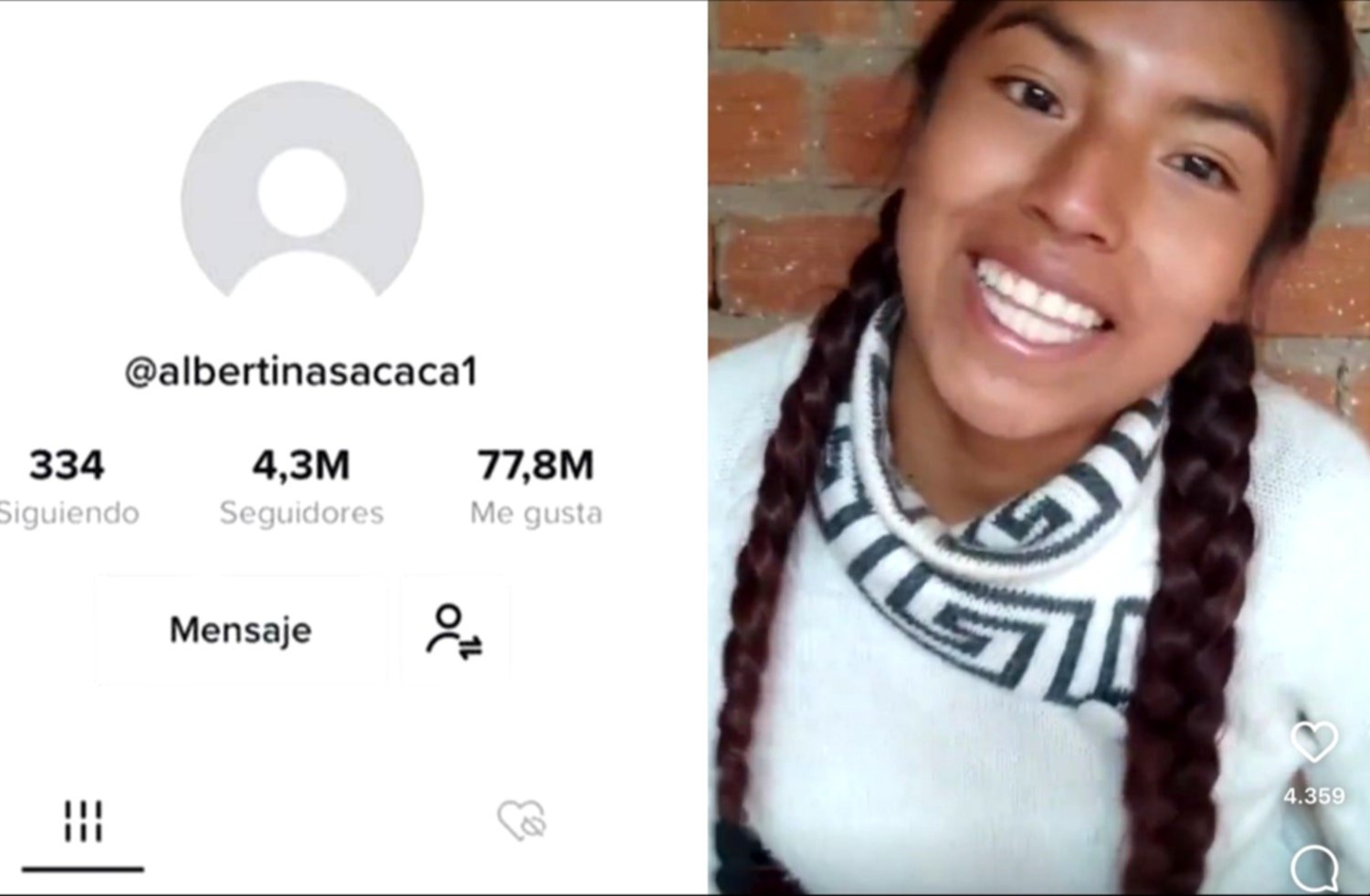 TikTok bloqueó la cuenta de Albertina con 4 millones de seguidores - Red  Uno de Bolivia