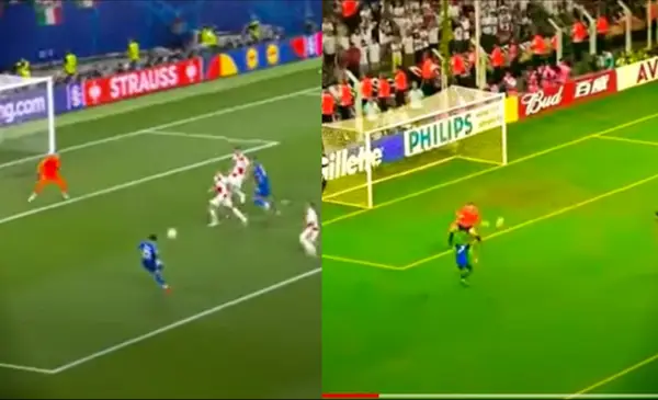 ¿Goles gemelos? Italia hizo un gol 'calcado' a uno del Mundial 2006