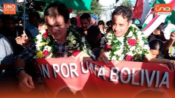 Rodrigo Paz y Edman Lara realizaron campaña en el mercado La Ramada 
