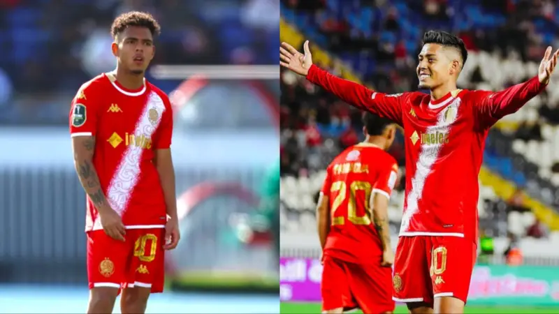 Moisés Paniagua y Ramiro Vaca, ambos con la camiseta del Wydad de Marruecos. Foto: @moises._.paniagua, @ramirovaca8. Moisés Paniagua y Ramiro Vaca, ambos con la camiseta del Wydad de Marruecos. Foto: @moises._.paniagua, @ramirovaca8.