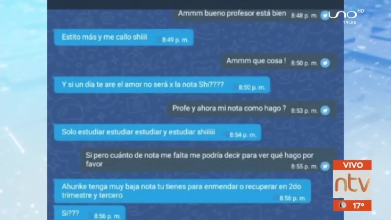 Profesor de física le pidió a su alumna tener relaciones sexuales a cambio  de subirle la nota - Red Uno de Bolivia