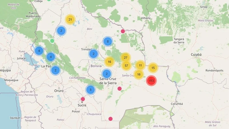 Bolivia detecta más de 300 focos de calor y pide máxima prevención Bolivia detecta más de 300 focos de calor y pide máxima prevención