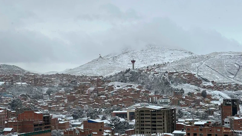 La nevada en Potosí. Foto: RR.SS. La nevada en Potosí. Foto: RR.SS.
