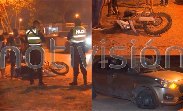 Un herido tras violento choque entre un auto y una moto | Red Uno de ...