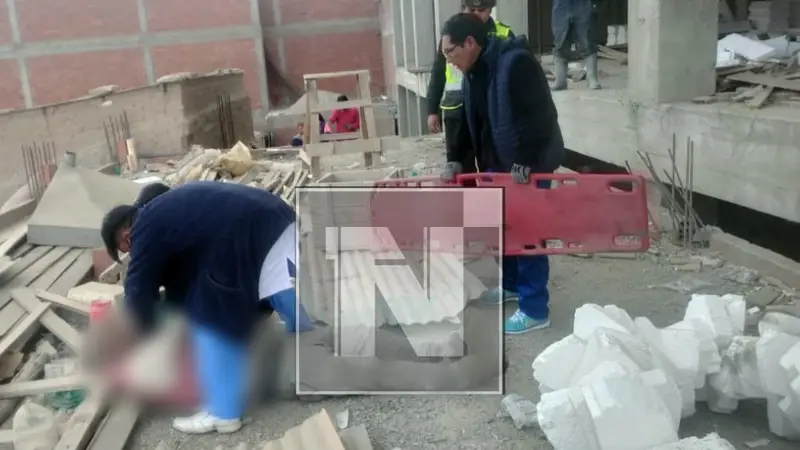 ¡Consternador! Albañil muere tras caer de un quinto piso en obra en construcción en Potosí