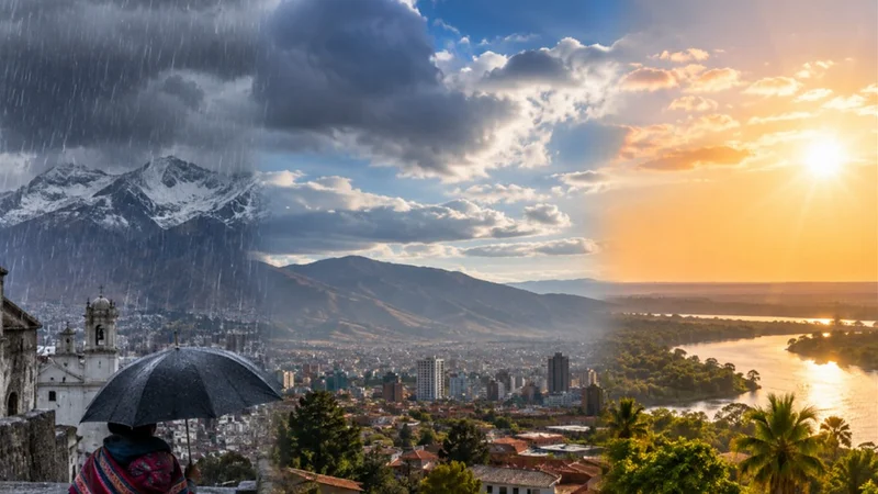 Lluvias y más calor: este es el pronóstico para Bolivia este jueves. (Foto: imagen referencial creada con IA) Lluvias y más calor: este es el pronóstico para Bolivia este jueves. (Foto: imagen referencial creada con IA)