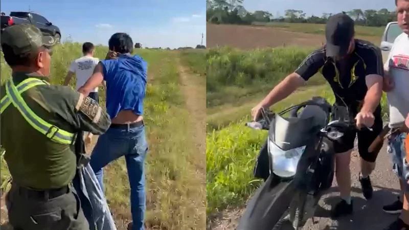 Ladrn de motocicleta en Cuatro Caadas fue sometido a una fuerte golpiza