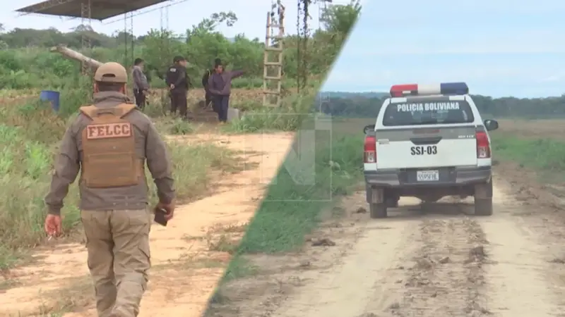 Identifican a dos cabecillas de la toma violenta del predio El Encanto en Guarayos. FOTO: NTV/RED UNO.