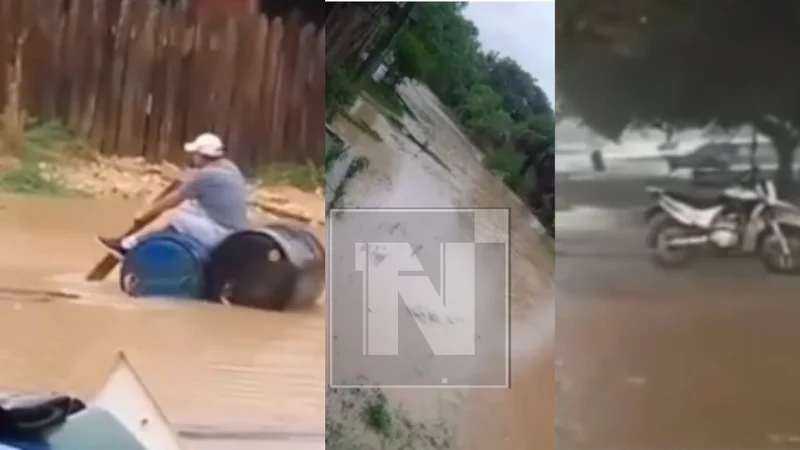 (VIDEO): Fuertes tormentas y lluvias eléctricas dejaron calles inundadas en Trinidad