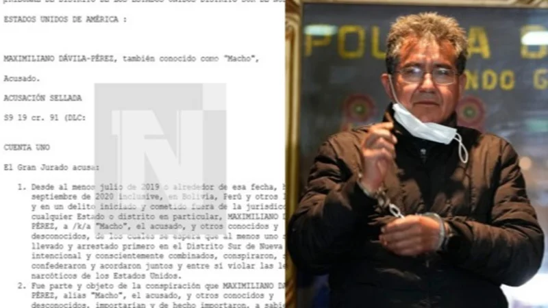 Este es el documento de la imputación contra Maximiliano Dávila, alias el ‘Macho’, en EEUU