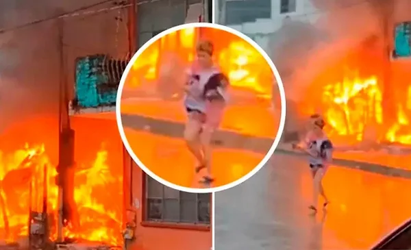 (Video) ¡Heroína! Mujer arriesga su vida para salvar a su perrito de ...