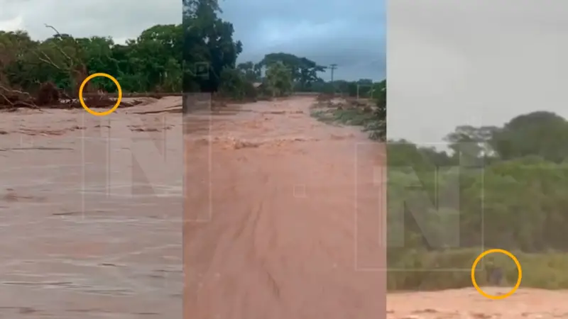 Dragueros atrapados, una persona aferrada a un árbol y puentes arrasados tras la crecida del río Piraí Dragueros atrapados, una persona aferrada a un árbol y puentes arrasados tras la crecida del río Piraí